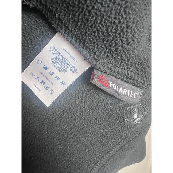 Lands' End Women's Black Full Zip Fleece Jacket Polartec Size 14-16 Warm Soft - Picture 4 of 8